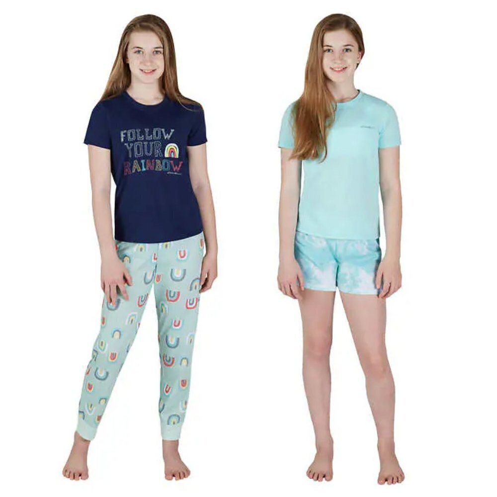 NEW Eddie Bauer Girls 4-Piece Pajama / Pyjama / Pj Set